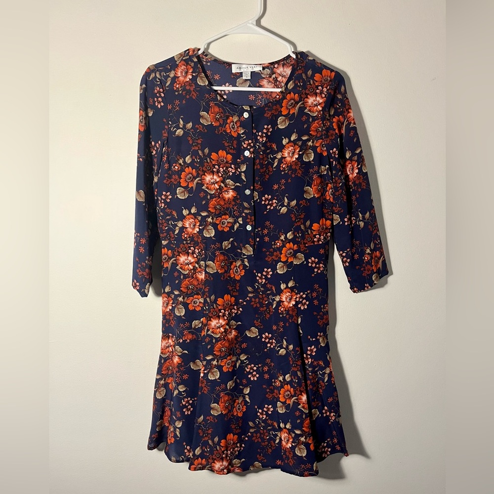 100% Silk Floral Dress